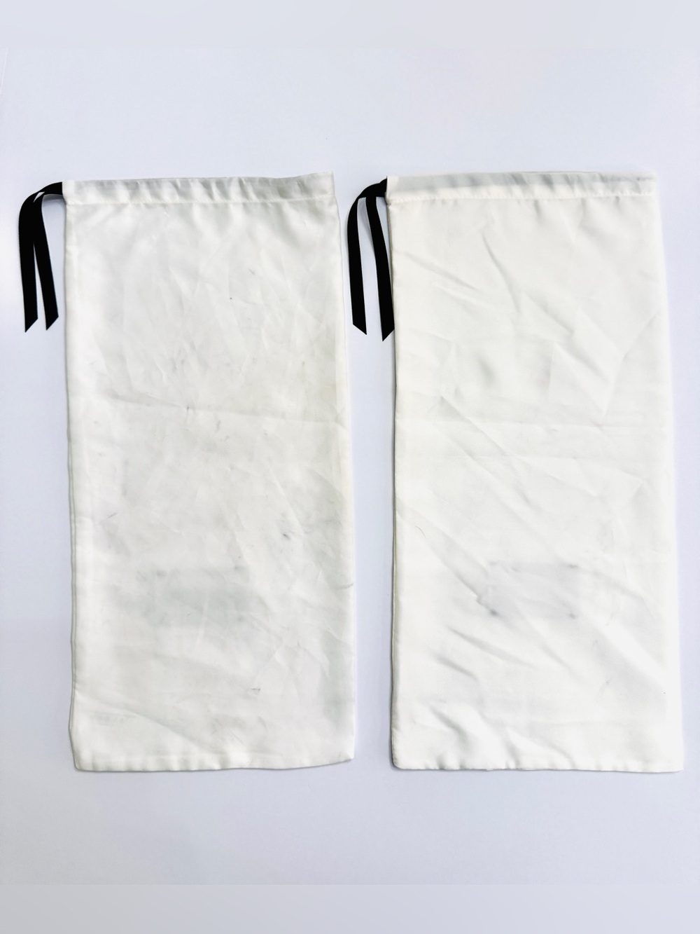 Gucci White Satin Dust Bags Set of 2-Authentic Storage Bag with Drawstring 17x8 - Picture 3 of 14
